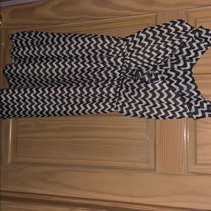 black and white dress